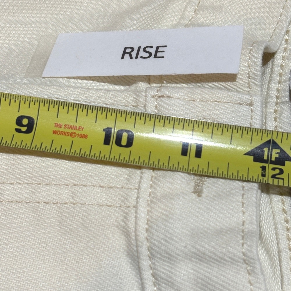 NWT Gap Women Baggy Mid Rise Wide Leg Jeans Crop Ecru Off-White Denim Sz 31 12R - Picture 13 of 15